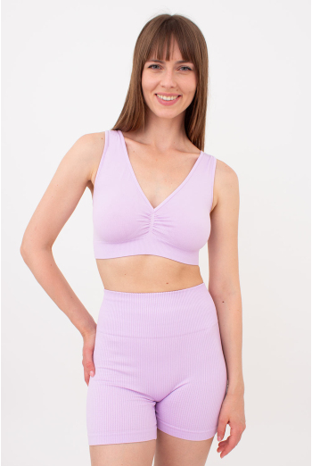 Бесшовный топ с push-up TOP SHAPE Giulia (orchid bloom), фиолетовый