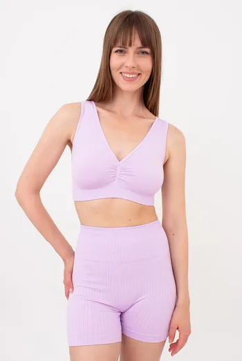 Бесшовный топ с push-up TOP SHAPE Giulia (orchid bloom), фиолетовый