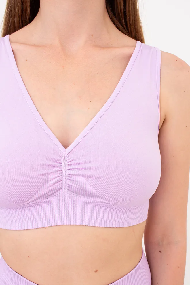 Безшовний топ з push-up TOP SHAPE Giulia (orchid bloom), фіолетовий