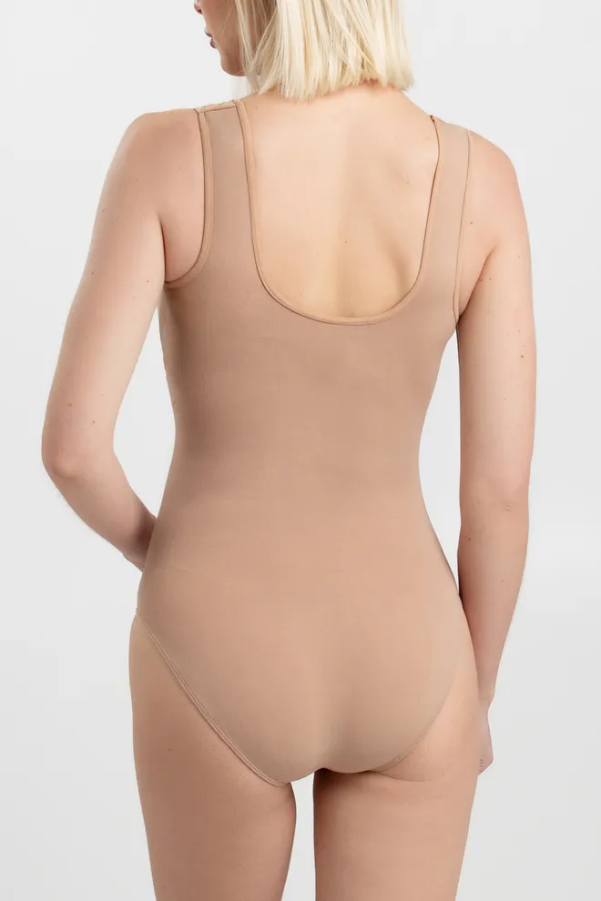 Бесшовное боди-слипы из микрофибры BODY SLIP SHAPEWEAR Giulia (nude), бежевый
