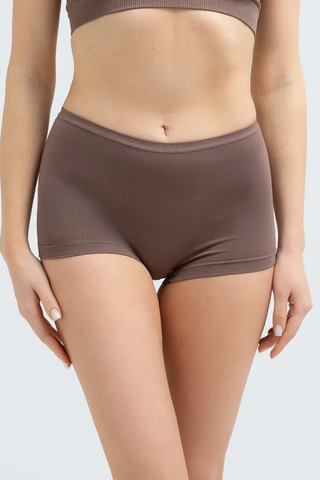Жіночі труси-шорти безшовні BOXER BRIEFS COLOR Giulia (deep taupe), коричневий