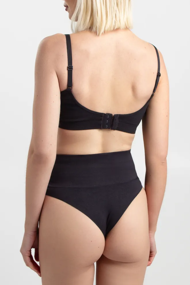 Бесшовный бра-топ BRA DOUBLE SHAPEWEAR Giulia (black), черный