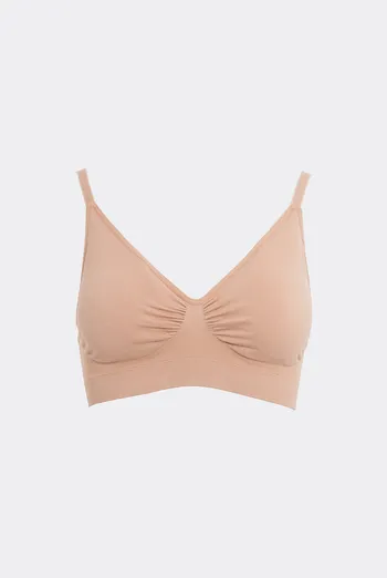 Бесшовный бра-топ BRA DOUBLE SHAPEWEAR Giulia (nude), бежевый