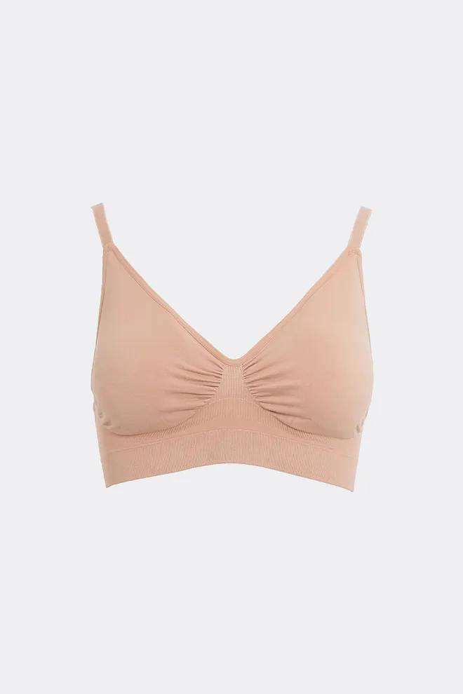 Бесшовный бра-топ BRA DOUBLE SHAPEWEAR Giulia (nude), бежевый