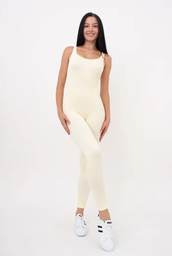 Комбинезон в рубчик IND JUMPSUIT RIB GIULIA x Lichi by Lichi (milk), желтый Комбинезон в рубчик IND JUMPSUIT RIB GIULIA x Lichi by Lichi (milk), желтый