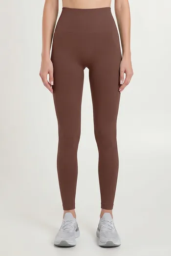 Спортивные бесшовные леггинсы LEGGINGS ENERGY Giulia (deep taupe), коричневый