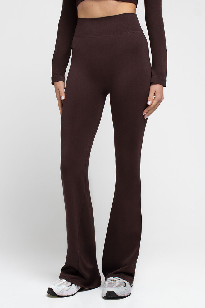 Бесшовные леггинсы клеш LEGGINGS FLARED Giulia (hot chocolate), коричневый