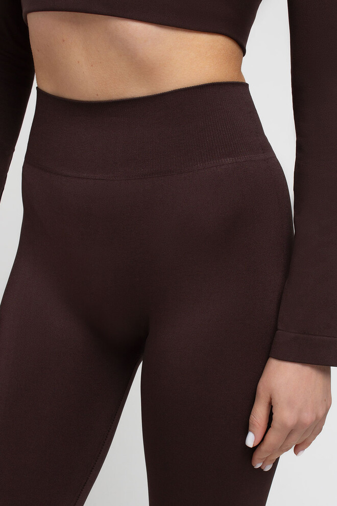 Бесшовные леггинсы клеш LEGGINGS FLARED Giulia (hot chocolate), коричневый