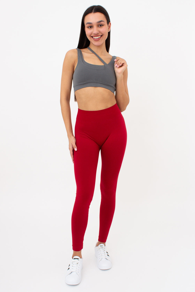 Бесшовные спортивные леггинсы из микрофибры LEGGINGS 02 Giulia (winery), бордовый