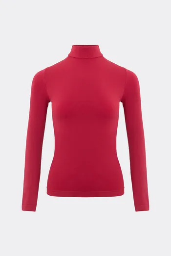 Бесшовный лонгслив с короткой горловиной LONG SLEEVE NECK Giulia (winterberry), красный Бесшовный лонгслив с короткой горловиной LONG SLEEVE NECK Giulia (winterberry), красный