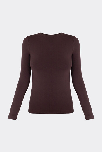 Бесшовный лонгслив LONGSLEEVE 01 Giulia (hot chocolate), коричневый Бесшовный лонгслив LONGSLEEVE 01 Giulia (hot chocolate), коричневый