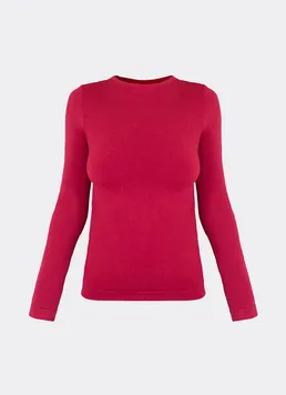 Бесшовный лонгслив LONGSLEEVE 01 Giulia (winterberry), красный