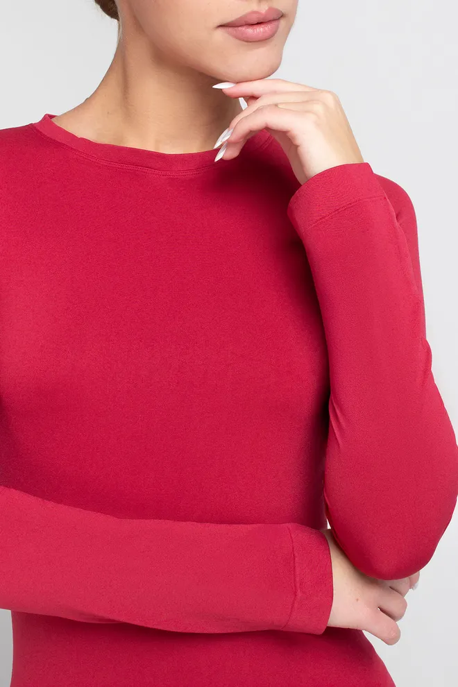 Бесшовный лонгслив LONGSLEEVE 01 Giulia (winterberry), красный