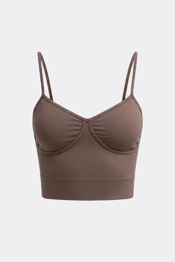 Майка топ CAMISOLE BRA EFFECT Giulia (deep taupe), коричневый Майка топ CAMISOLE BRA EFFECT Giulia (deep taupe), коричневый