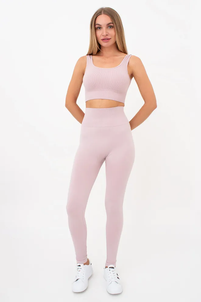 Спортивні легінси з push-up ефектом LEGGINGS SPORT SHAPE Giulia (burnished lilac), рожевий