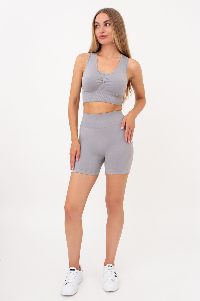 Спортивний топ з пуш ап ефектом TOP SPORT SHAPE Giulia (griffin), сірий