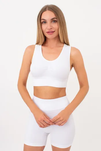 Спортивный топ с пуш ап эффектом TOP SPORT SHAPE Giulia (white), белый