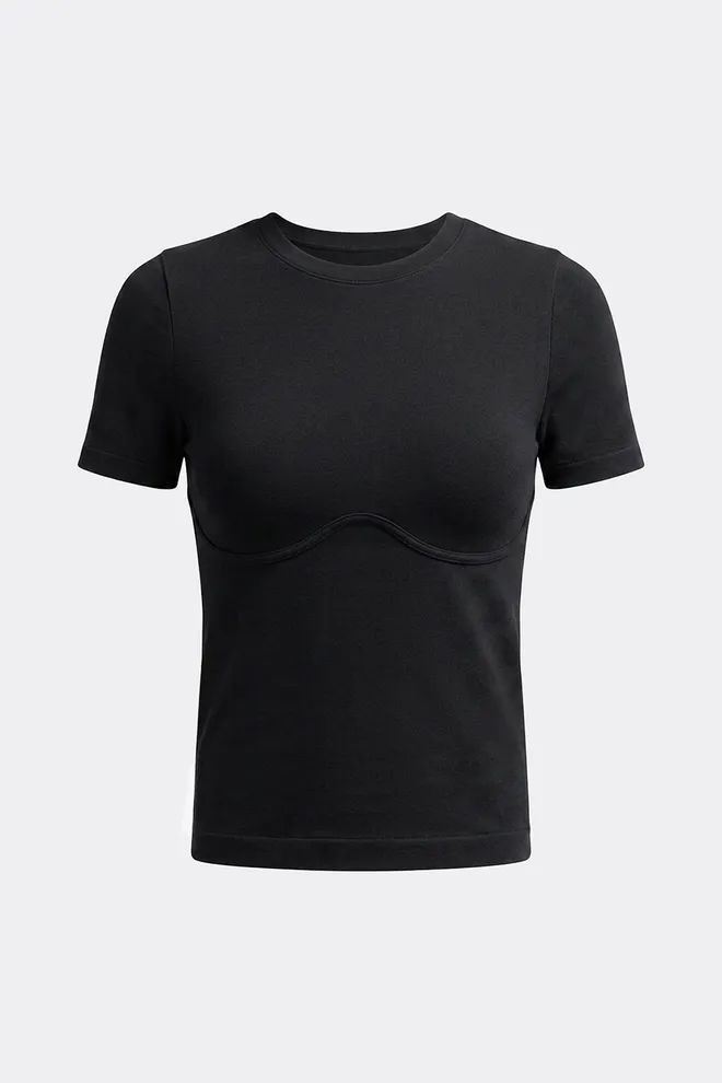 Бесшовная футболка с бра эффектом T-SHIRT BRA EFFECT Giulia (black), черный