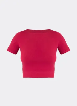 Топ с коротким рукавом CROP T-SHIRT Giulia (winterberry), красный