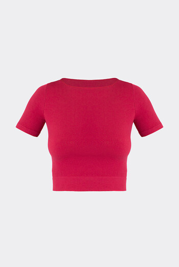 Топ с коротким рукавом CROP T-SHIRT Giulia (winterberry), красный Топ с коротким рукавом CROP T-SHIRT Giulia (winterberry), красный