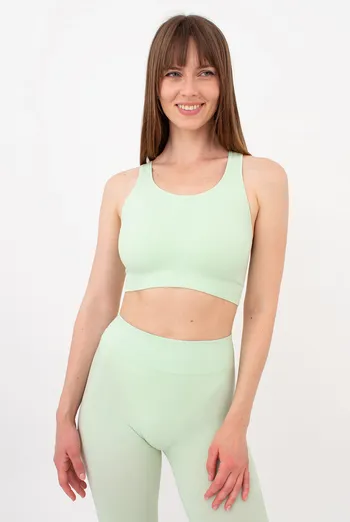 Спортивний безшовний топ Top energy Giulia (green ash), зелений