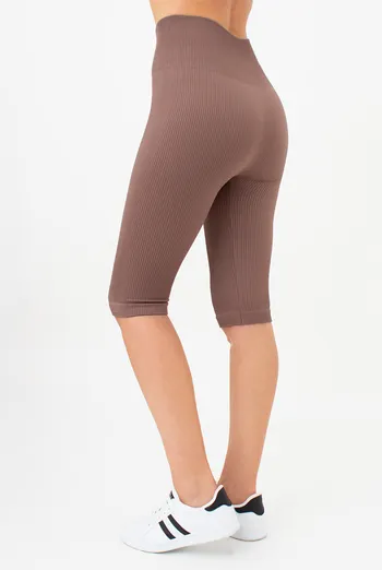 Велосипедки женские в рубчик TRACKS RIB Giulia (deep taupe), коричневый