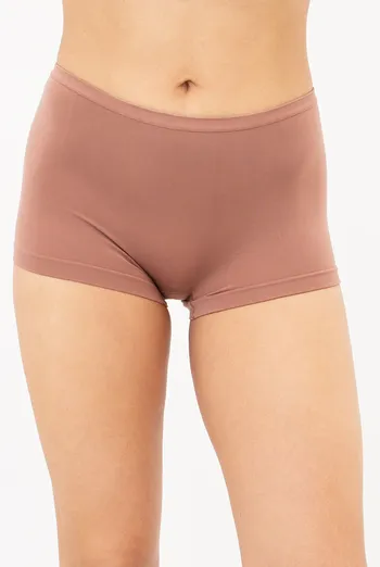 Женские трусы-шорты бесшовные BOXER BRIEFS COLOR Giulia (mokko), коричневый