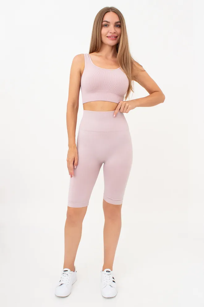 Жіночі велосипедки з пуш-ап ефектом безшовні TRACKS SHAPE Giulia (burnished lilac), рожевий