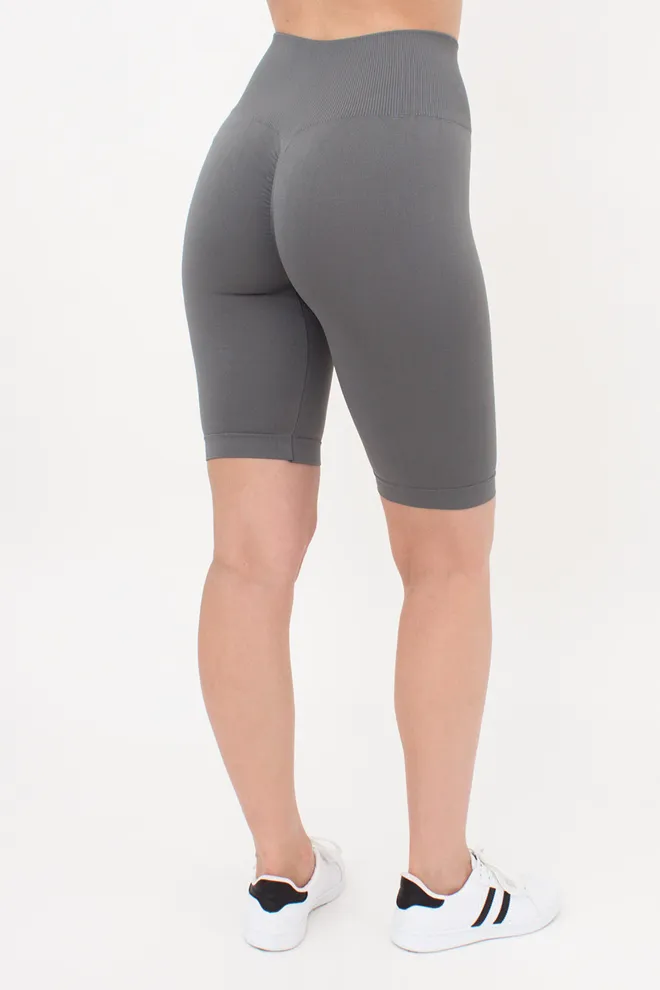 Жіночі велосипедки з пуш-ап ефектом безшовні TRACKS SHAPE Giulia (poppy seed), сірий