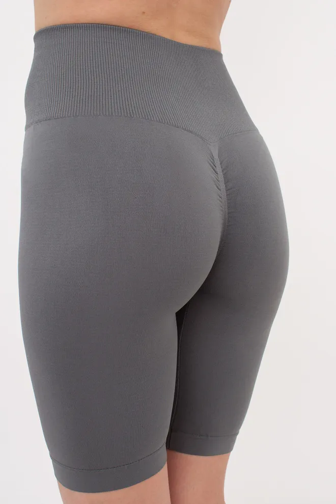 Жіночі велосипедки з пуш-ап ефектом безшовні TRACKS SHAPE Giulia (poppy seed), сірий