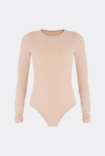 Хлопковое боди с длинными рукавами BODY LINE 3307/010 Giulia (beige), бежевый Хлопковое боди с длинными рукавами BODY LINE 3307/010 Giulia (beige), бежевый