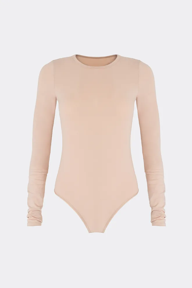 Хлопковое боди с длинными рукавами BODY LINE 3307/010 Giulia (beige), бежевый