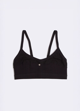 Хлопковый бюстгальтер-топ в рубчик URBAN RIB 4109/60 Giulia (black), черный