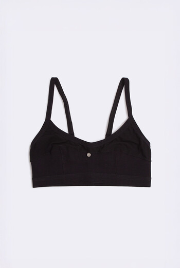 Бавовняний бюстгальтер-топ в рубчик URBAN RIB 4109/60 Giulia (black), чорний