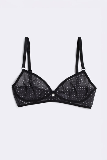 Бюстгальтер бралет в горошок Glam 1611/40 Giulia (black dots), чорний Бюстгальтер бралет в горошок Glam 1611/40 Giulia (black dots), чорний