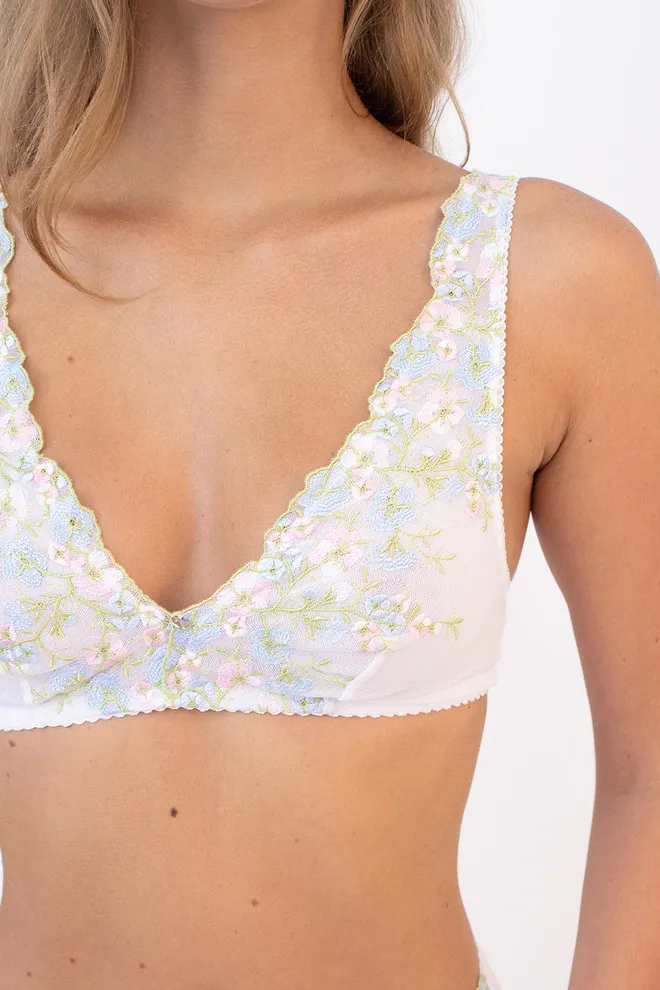 Бюстгальтер бралет з мережива OLYMPIA 1301/47 Giulia (white/blue), білий