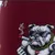 burgundy/bulldog print 