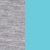 light grey melange/turquoise