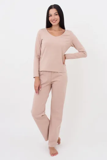 Жіноча піжама зі штанами вільного крою DELICATE DREAMS 5338/010 Giulia (creamy beige), бежевий