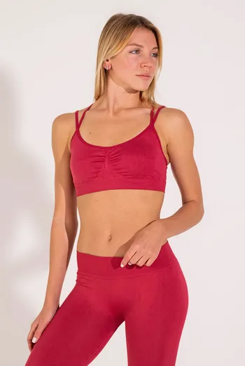 Бесшовный топ FLEX TOP ACTIVE Flexit (winterberry), красный