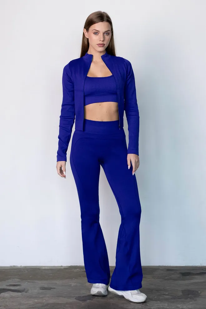 Лонгслив на молнии FLEX LONGSLEEVE «Bare» Flexit (navy blue), синий