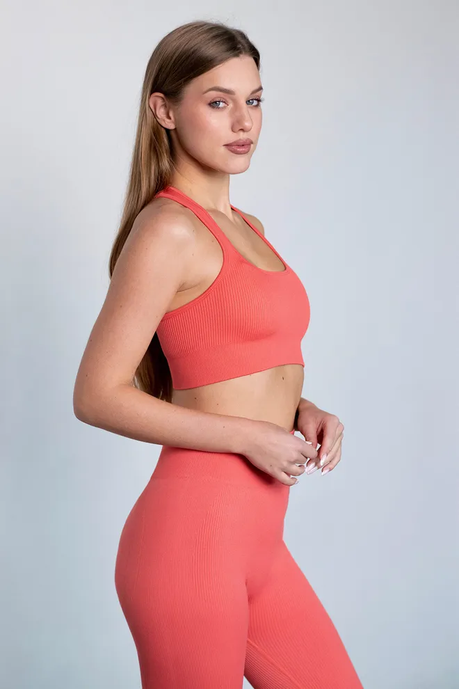 Топ в рубчик FLEX TOP «Cut-Out Fit» Flexit (coral), помаранчевий