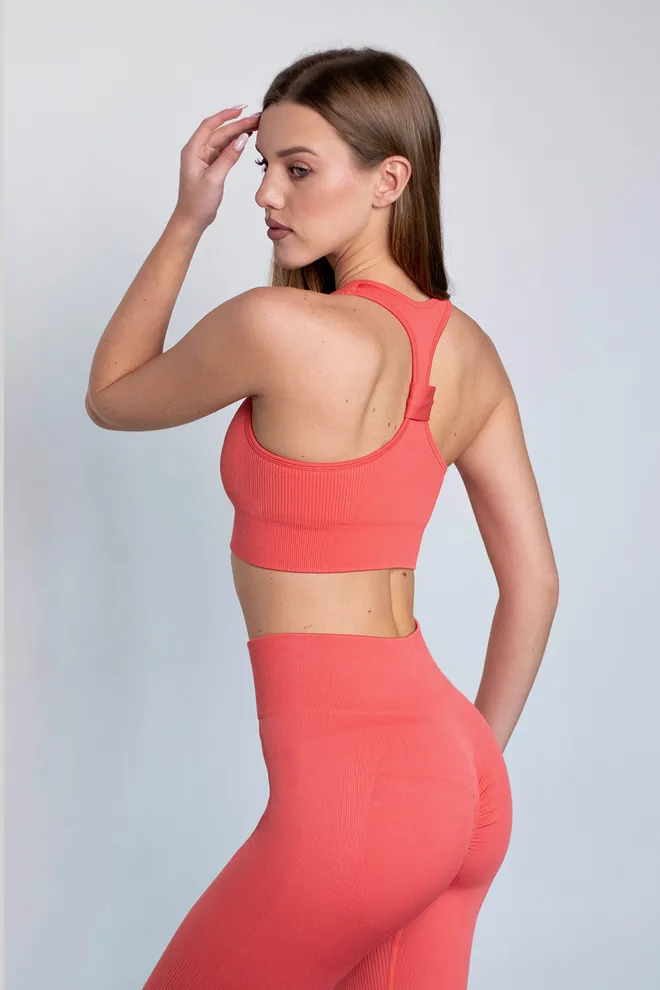 Топ в рубчик FLEX TOP «Cut-Out Fit» Flexit (coral), помаранчевий