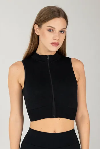 Топ-майка на блискавці FLEX TOP «Turbo Zip» Flexit (black), чорний Топ-майка на блискавці FLEX TOP «Turbo Zip» Flexit (black), чорний