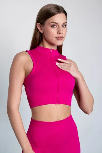 Топ-майка на блискавці FLEX TOP «Turbo Zip» Flexit (baton rouge), рожевий Топ-майка на блискавці FLEX TOP «Turbo Zip» Flexit (baton rouge), рожевий