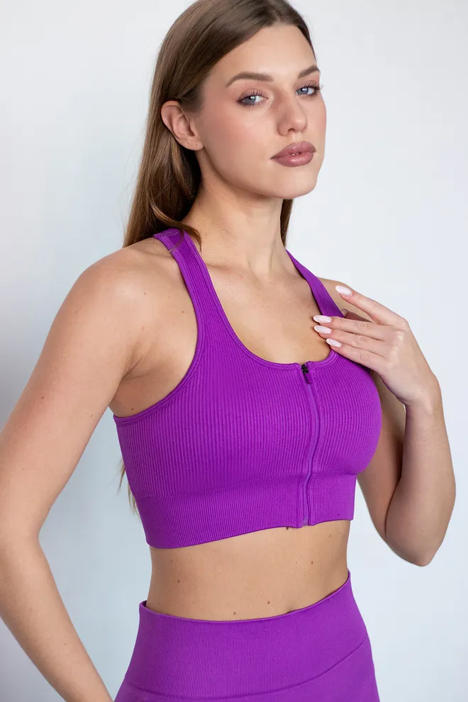 Топ-борцовка на блискавці FLEX TOP «Zip-Up Active» Flexit (dark purple), фіолетовий