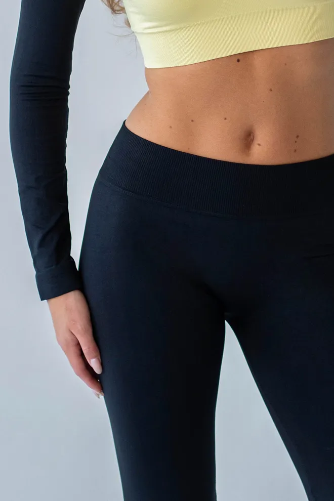 Бесшовные леггинсы клеш FLEXING LEGGINGS JIVE Flexit (black), черный