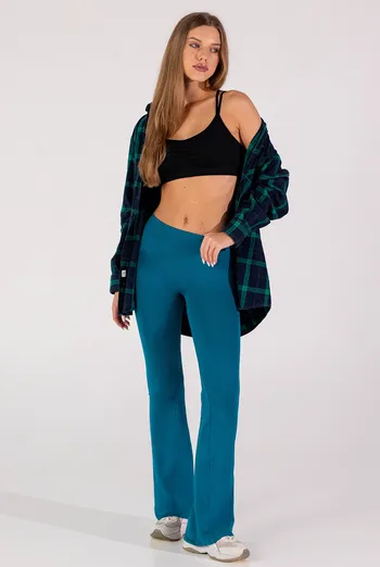 Бесшовные леггинсы клеш FLEXING LEGGINGS JIVE Flexit (lyons blue), синий Бесшовные леггинсы клеш FLEXING LEGGINGS JIVE Flexit (lyons blue), синий