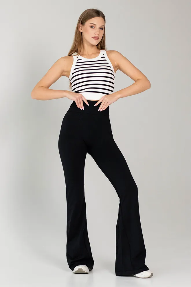 Леггинсы клеш FLEXING LEGGINS «Faboluose» Flexit (black), черный