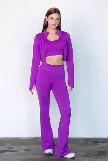 Леггинсы клеш FLEXING LEGGINS «Faboluose» Flexit (dark purple), фиолетовый Леггинсы клеш FLEXING LEGGINS «Faboluose» Flexit (dark purple), фиолетовый